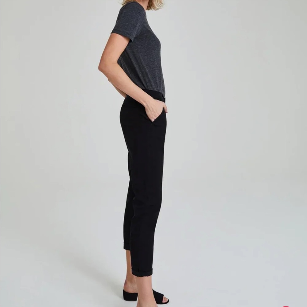 AG Adriano Goldschmied Black Cropped Ankle Pants